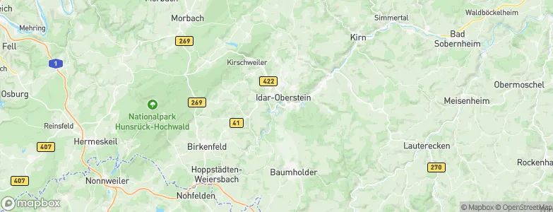 Idar-Oberstein, Germany Map