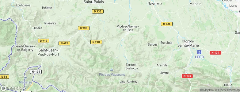 Idaux-Mendy, France Map