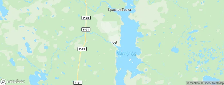 Idel', Russia Map