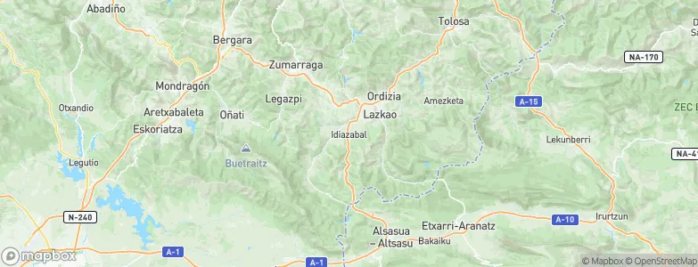 Idiazabal, Spain Map
