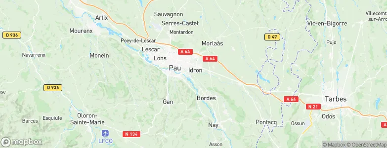 Idron, France Map