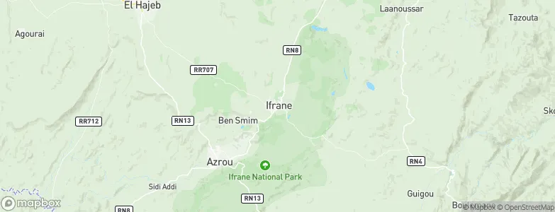 Ifrane, Morocco Map