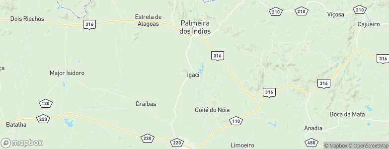 Igaci, Brazil Map
