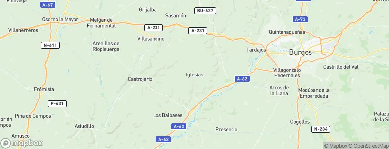 Iglesias, Spain Map