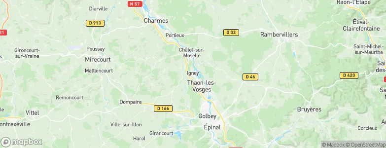 Igney, France Map