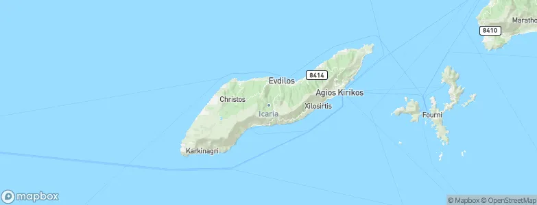 Ikaria, Greece Map