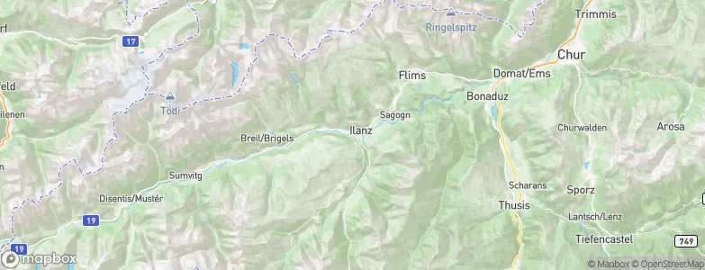 Ilanz, Switzerland Map
