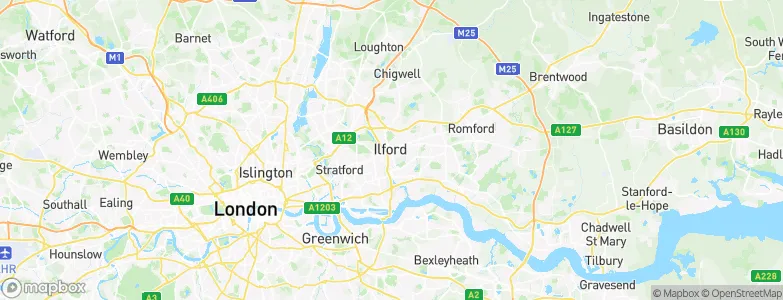 Ilford, United Kingdom Map