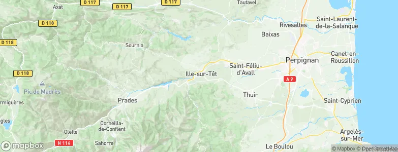 Ille-sur-Têt, France Map