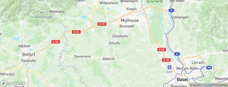 Illfurth, France Map