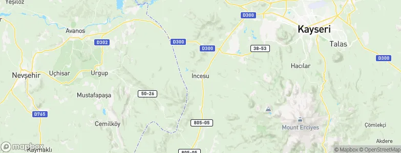 İncesu, Turkey Map