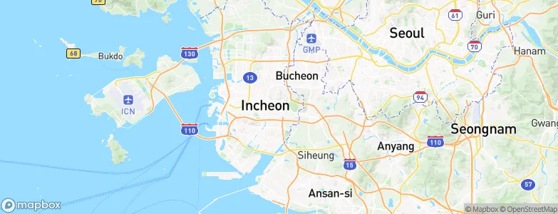 Incheon, South Korea Map
