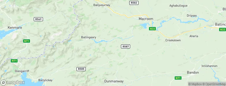 Inchigeelagh, Ireland Map