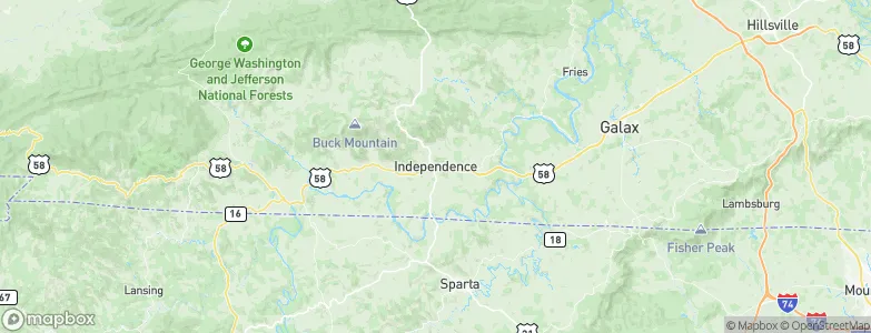 Independence, United States Map