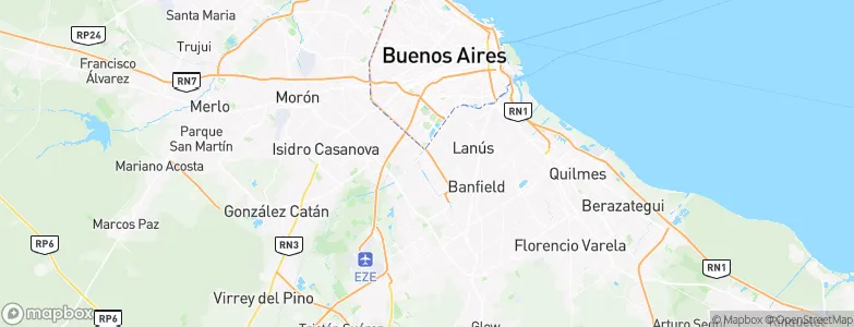 Ingeniero Budge, Argentina Map