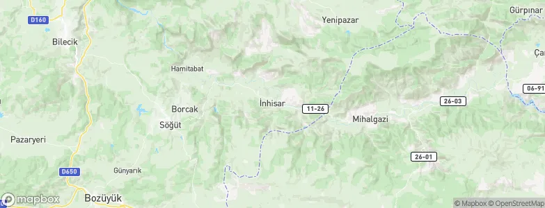 İnhisar, Turkey Map