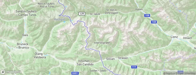 Innervillgraten, Austria Map