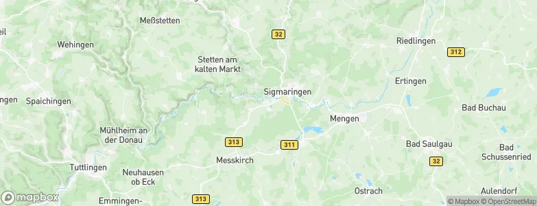 Inzigkofen, Germany Map