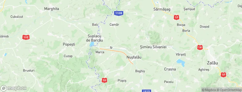 Ip, Romania Map