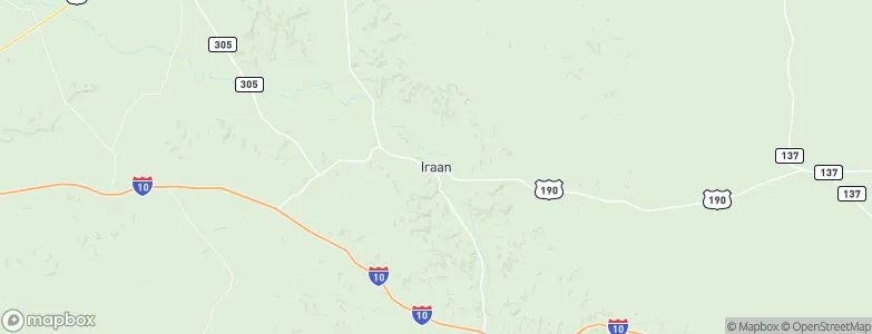 Iraan, United States Map