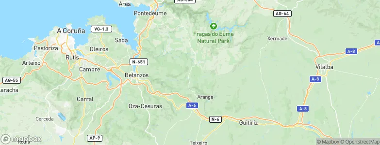 Irixoa, Spain Map