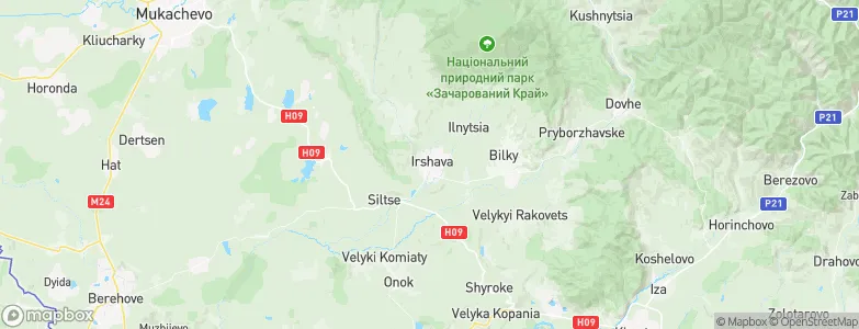 Irshava, Ukraine Map