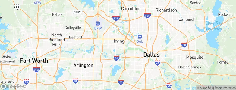 Irving, United States Map