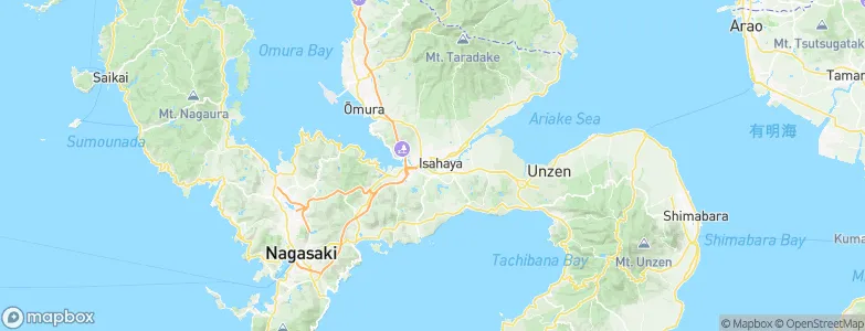 Isahaya, Japan Map