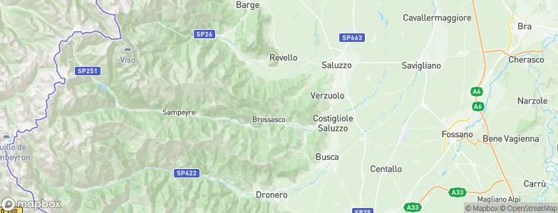 Isasca, Italy Map
