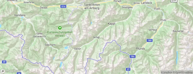 Ischgl, Austria Map