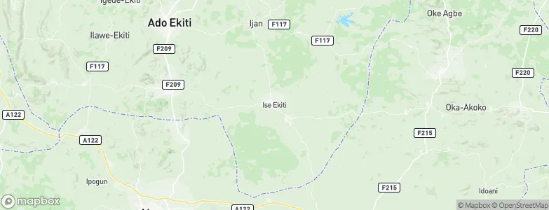 Ise-Ekiti, Nigeria Map