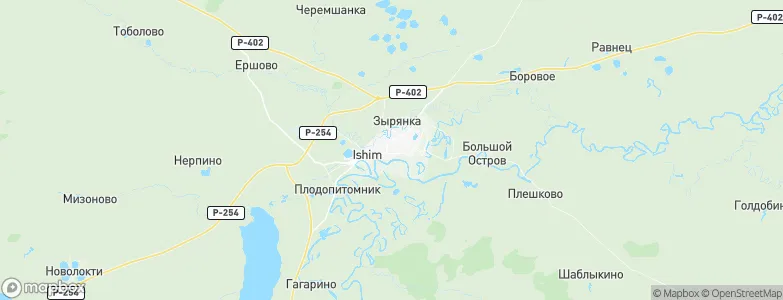 Ishim, Russia Map