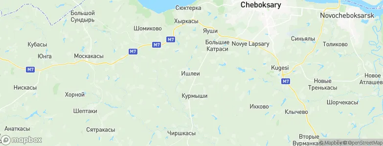 Ishley, Russia Map