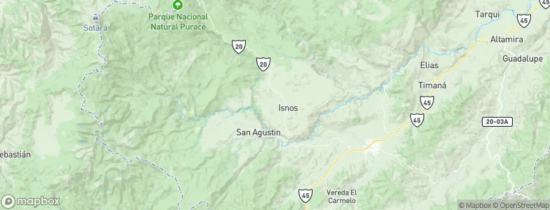 Isnos, Colombia Map