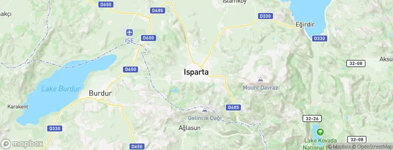 Isparta, Turkey Map