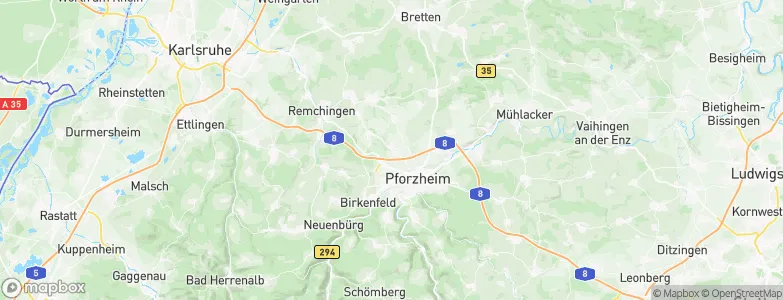 Ispringen, Germany Map