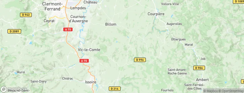 Isserteaux, France Map