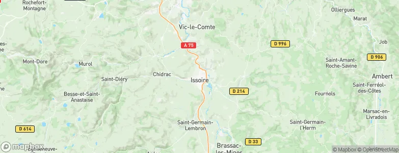 Issoire, France Map