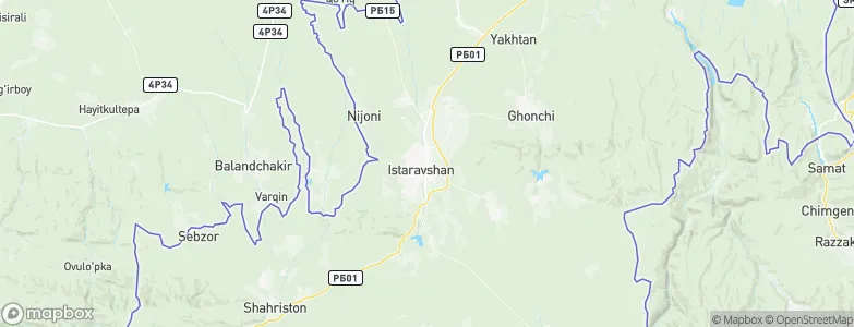 Istaravshan, Tajikistan Map