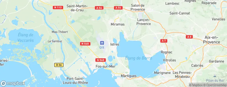 Istres, France Map