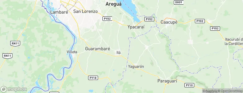 Itá, Paraguay Map