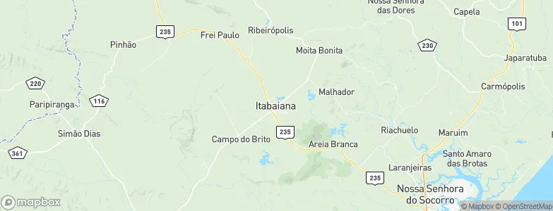 Itabaiana, Brazil Map