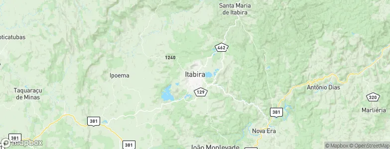Itabira, Brazil Map