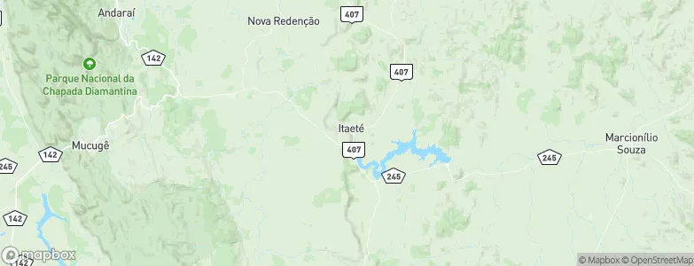 Itaeté, Brazil Map