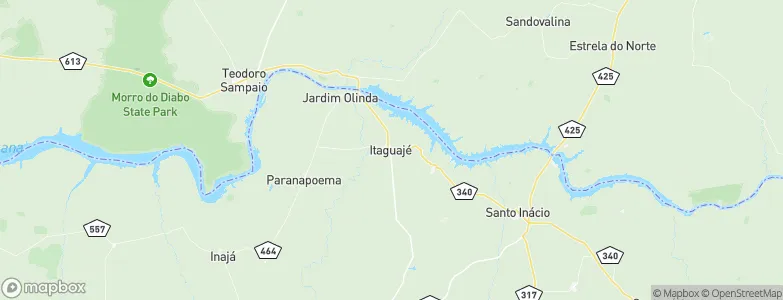Itaguajé, Brazil Map