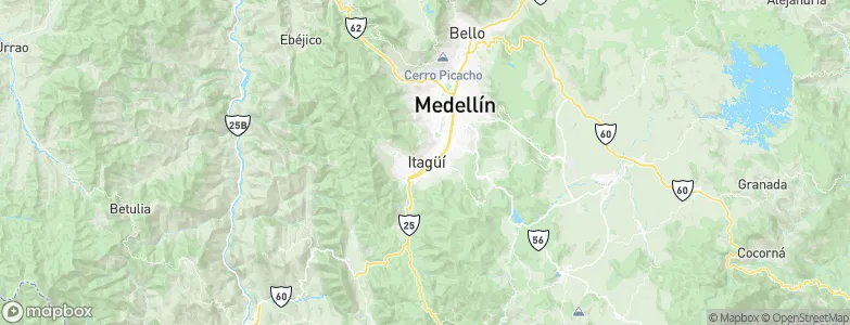 Itagüí, Colombia Map