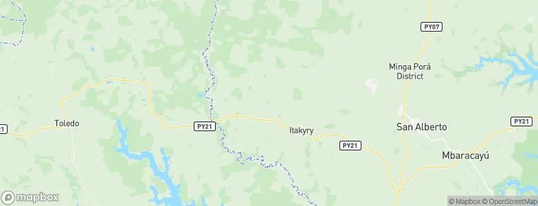 Itakyry, Paraguay Map