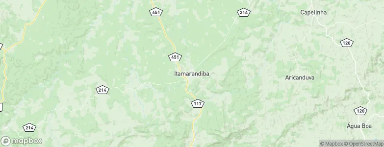 Itamarandiba, Brazil Map