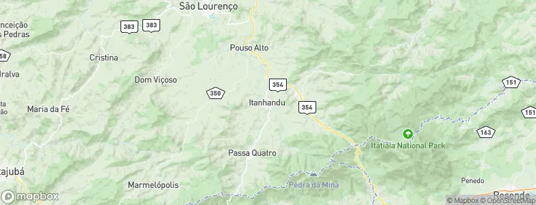 Itanhandu, Brazil Map