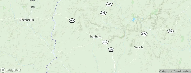 Itanhém, Brazil Map